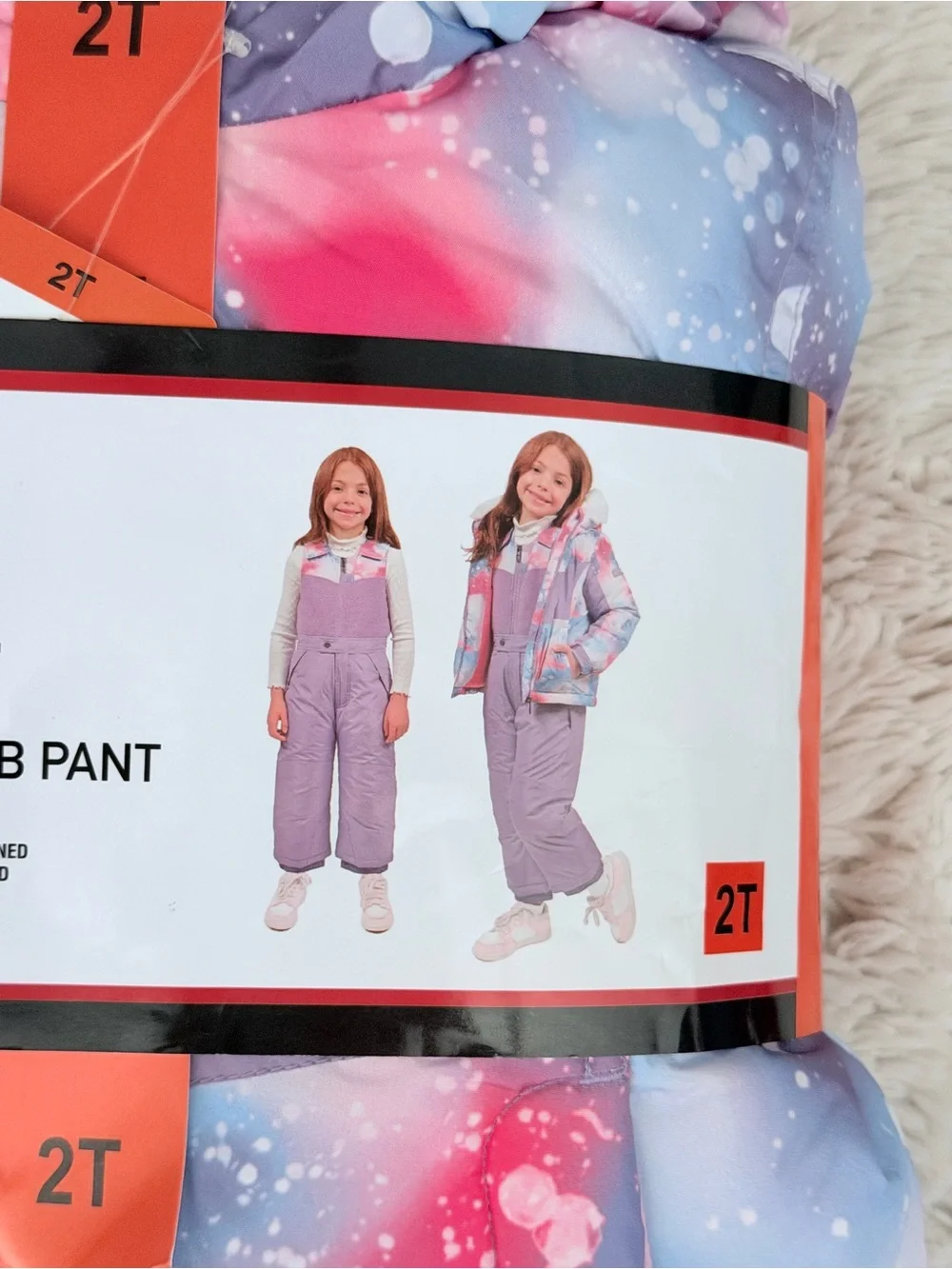 Spyder Girls' 2-Piece Snowsuit in Pink, Purple & Blue Galaxy Print